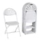 Zown Folding Chair, Stacking, Resin, Fanback, Banquet, White, PK8 60542WHT8E - alternate 2
